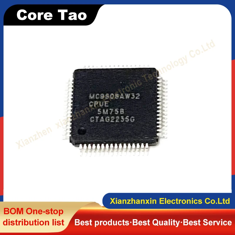 1pcs/lot  MC9S08AW32CPUE MC9S08AW32 QFP64 Automotive IC microcontroller smart car chip in stock