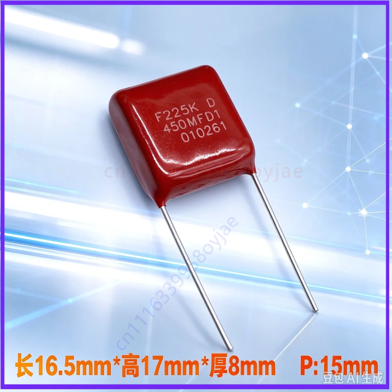 Genuine Import SCC F CBB 225 2.2uf 2u2 450v 400v Copper Lead for High Frequency Film Capacitor Replace Farad  100pcs