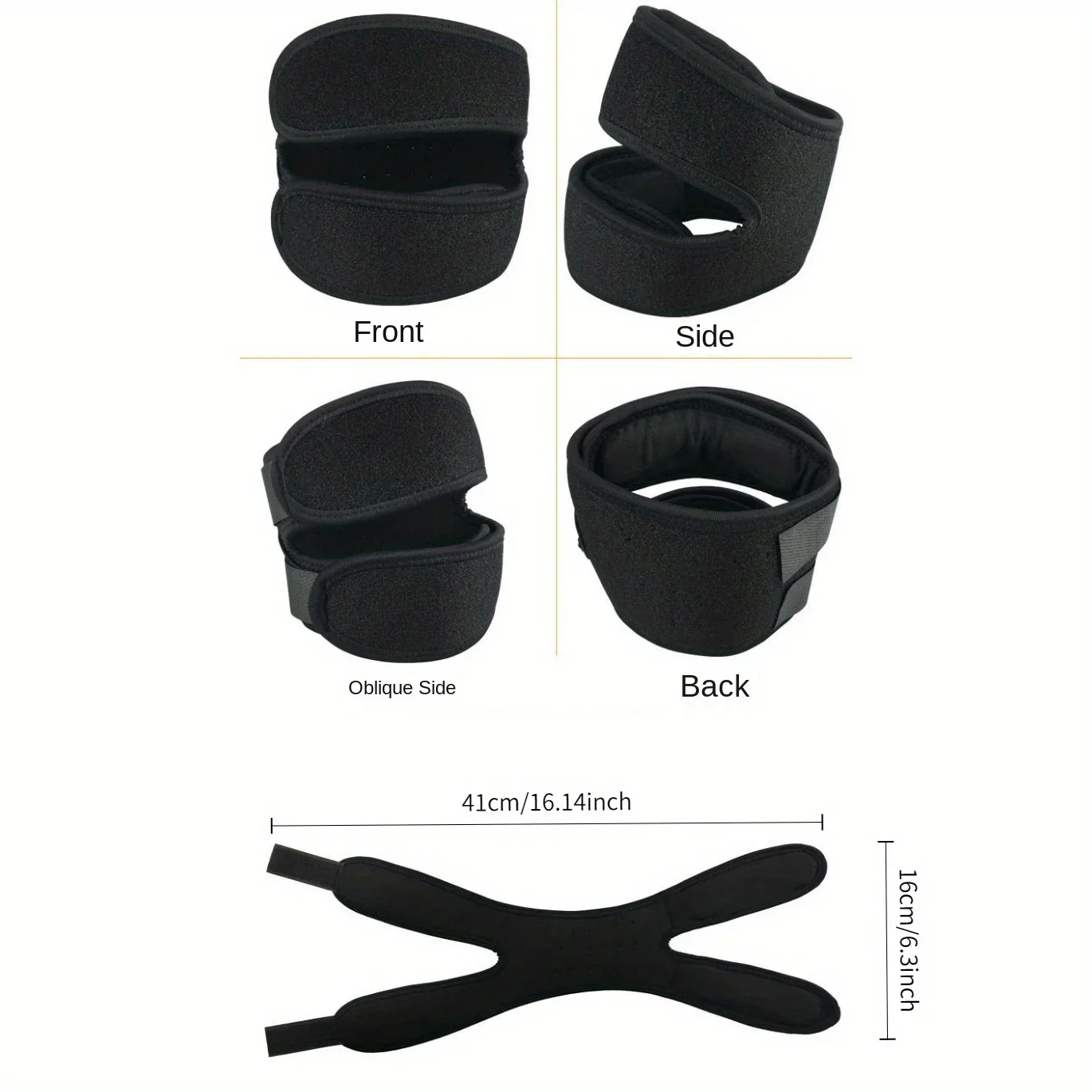 Ginocchiere da 2 pezzi, ginocchiere regolabili, attrezzature sportive per il supporto del ginocchio, cinghie per menisco, adatte per la corsa, il fitness