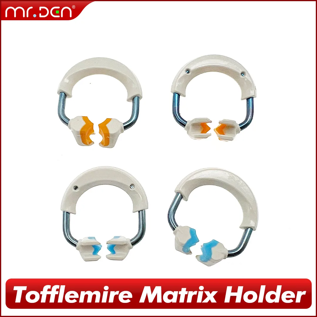 

MR DEN Dental Nickel Titanium Clamp Ring 3D Matrix Retainer Silicone Head Tofflemire Matrix Ring Holder