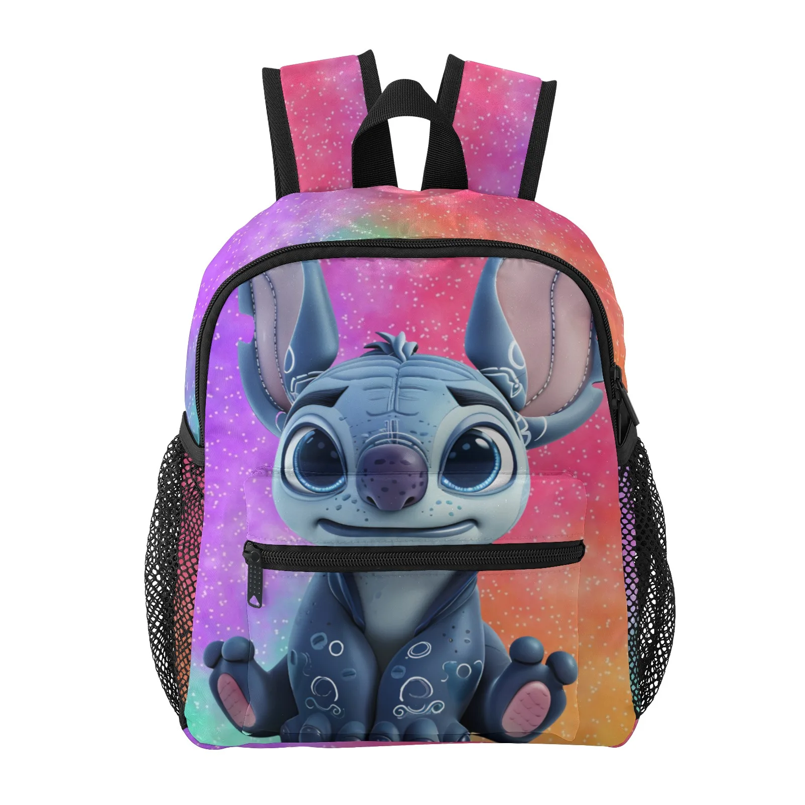 

Stitch - Blue Cartoon Alien with Large Ears Cute Design Backpacks Printed School Bags Boys School Bags For Girls 12 Inch School