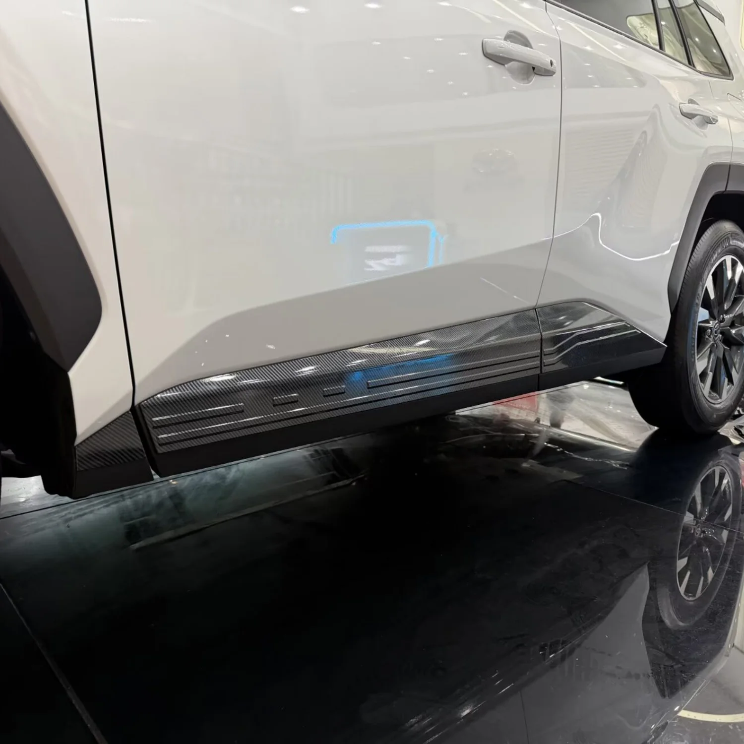 For Toyota RAV4 2026 Car Accessories ABS Door Body Lower Bottom Moulding Sill Cover Trim 6PCS