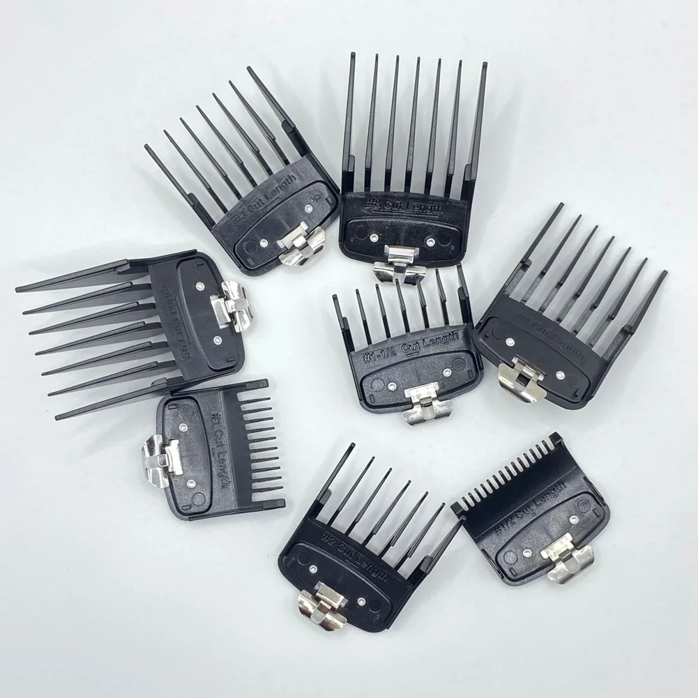 X09AFor Wahl Hair Clipper Guide Comb Cutting Limit Combs 8Pcs Set Standard Guards Attach Parts Electric Clippers Accessories