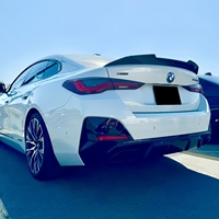 Gloss Black M4 PSM Style Car Rear Trunk Spoiler Wings For BMW 4 Series G24 G26 i4 420i M440i 4 Door Gran Coupe 2021-2024 Tuning