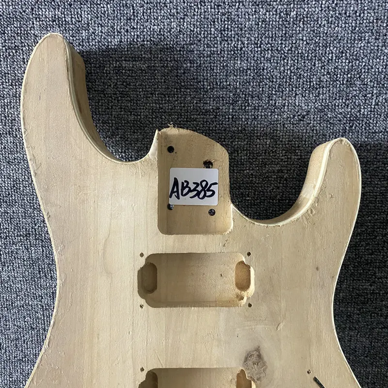 AB385 Soild Basswood Semi Finishing Electric Guitar Body 2 Points Tremolo No Paints DIY Guitar PART and Accessories