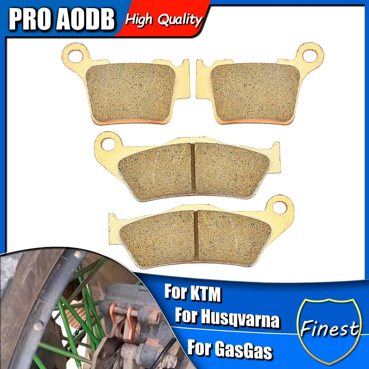 

Sturdy Durable Motorcycle Front & Rear Brake Pads For KTM EXC EXCF SX SXF XC XCF XCWF Tpi 85 125 250 300 350 450 2003-2023