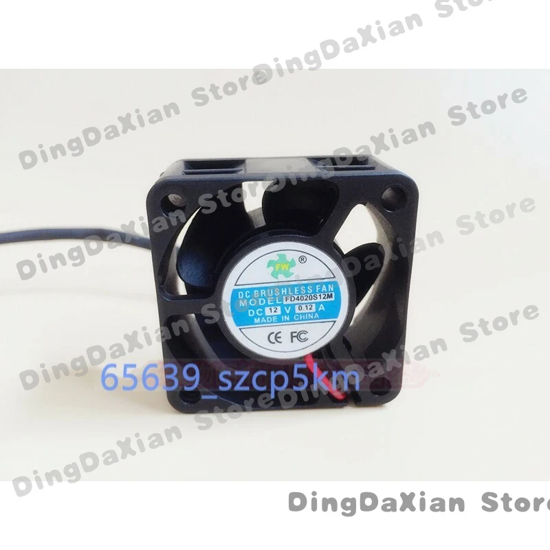 D For FW FD4020S12M DC12V 0.12A 40X40X20MM 2-wire 3-Pin Silent Switch Cooling Fan