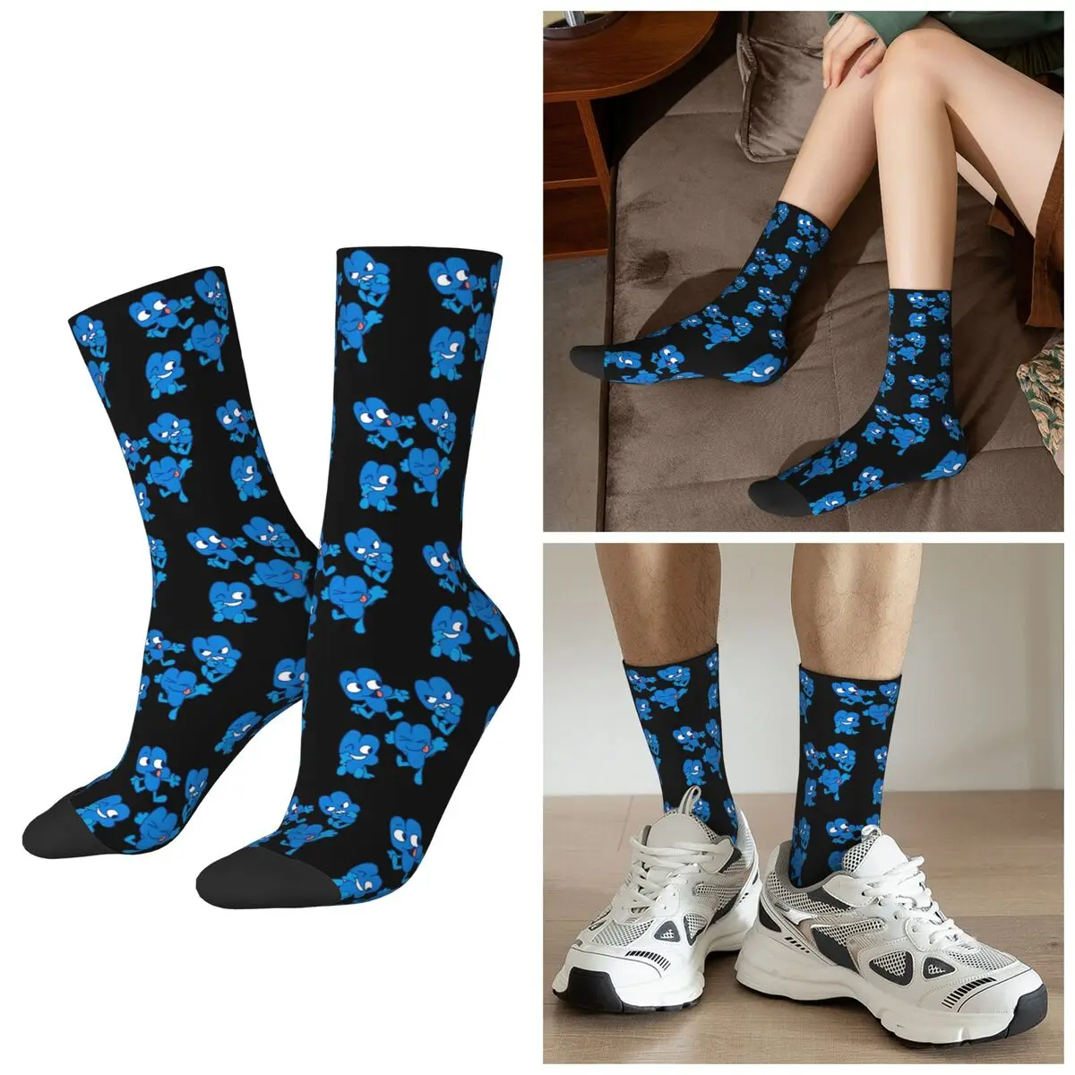 

Всесезонные носки BFDI Four BFB, носки в стиле Харадзюку, модные чулки для мужчин и женщин, подарки