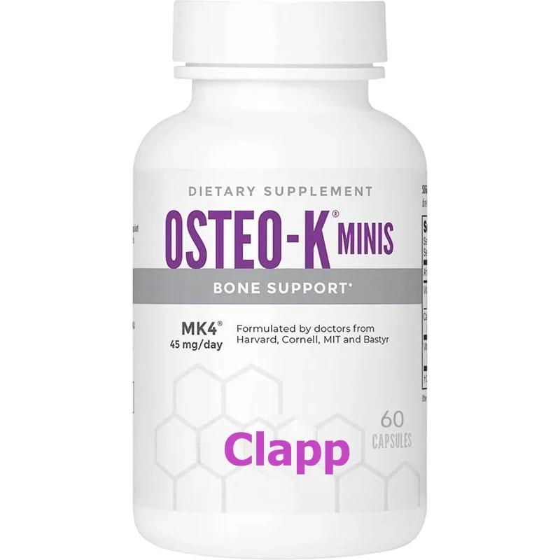 

Bone Support, Vitamin D and K Calcium Citrate Supplements, Helpful for Health and Function, 60 Vegetarian Capsules