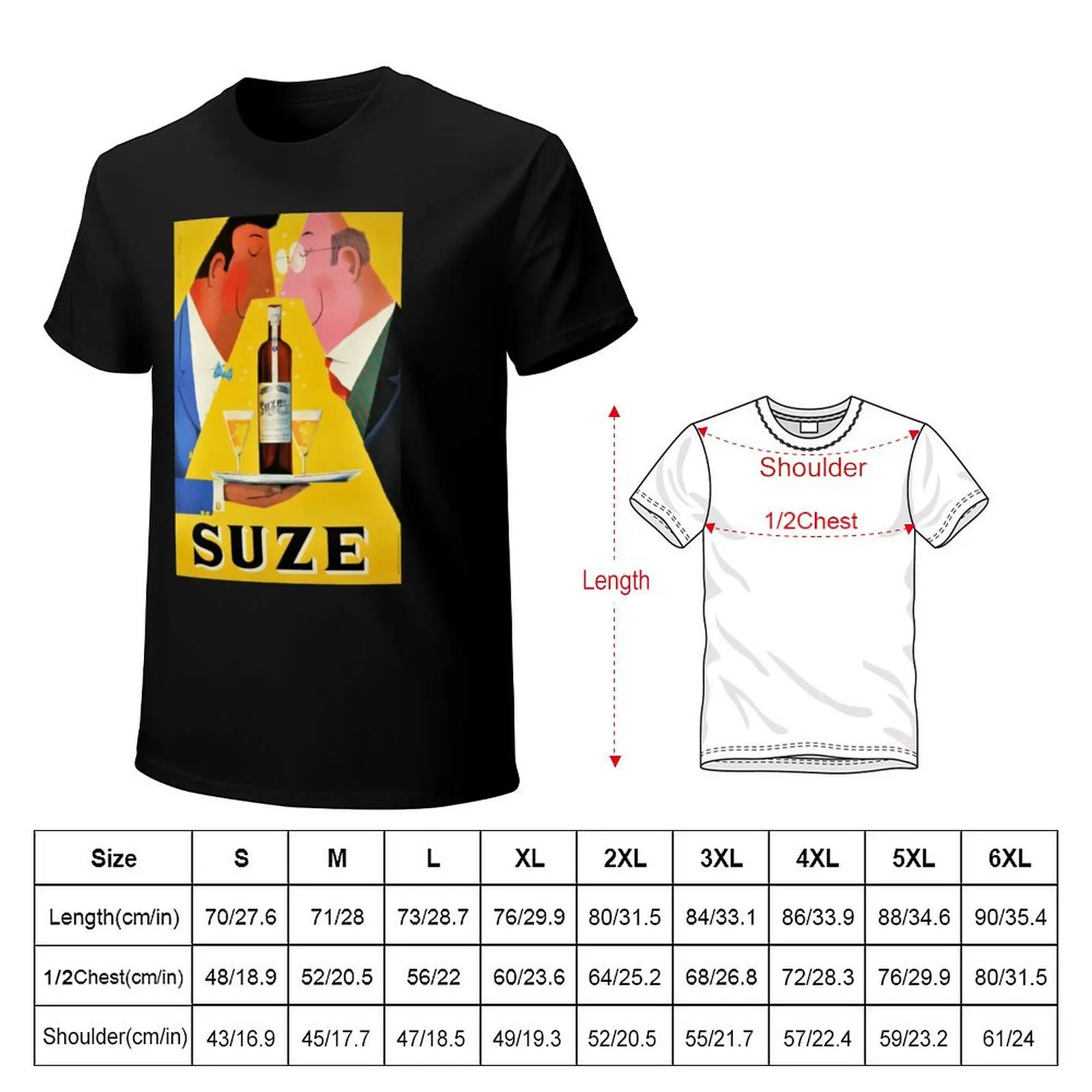 SUZE advertising poster - vintage T-Shirt oversized t shirt cheap stuff summer clothes quick drying mens clothes