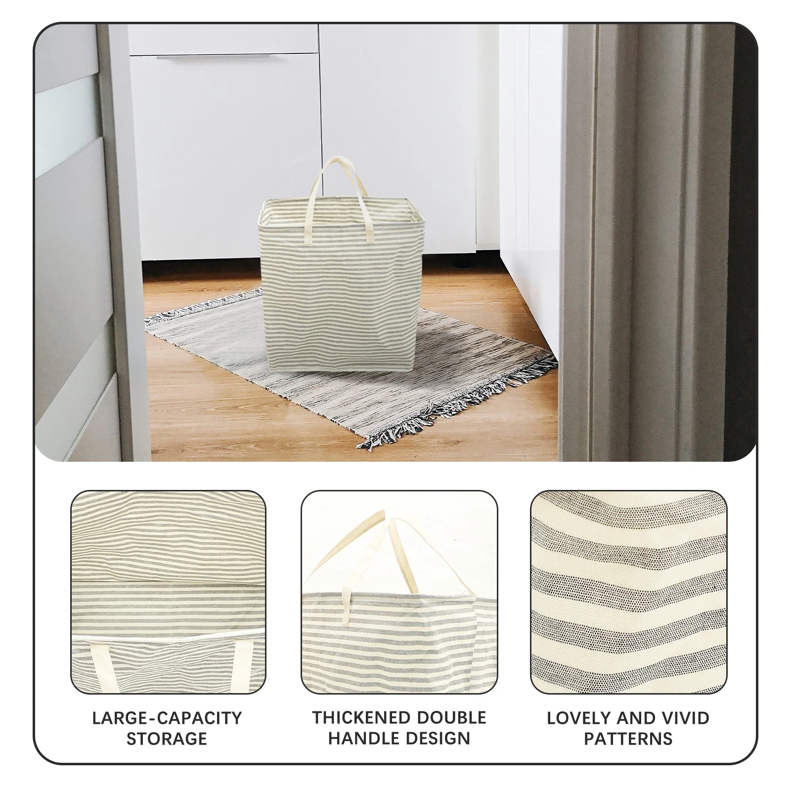 

Laundry Basket Foldable Hampers Folding Dirty Clothes Baskets Organizer