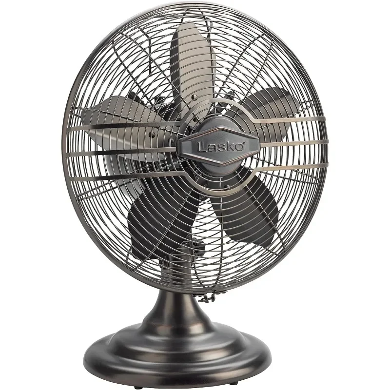 

Lasko Oscillating Table Top Fan, Portable, 3 Quiet Speeds, for Bedroom, Kitchen and Office