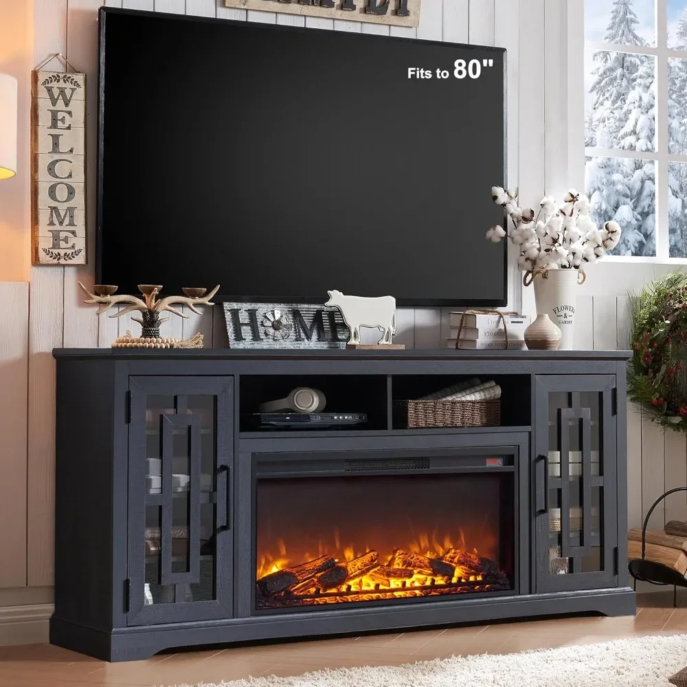 Fireplace TV Stand for 80 Inch TVs 32