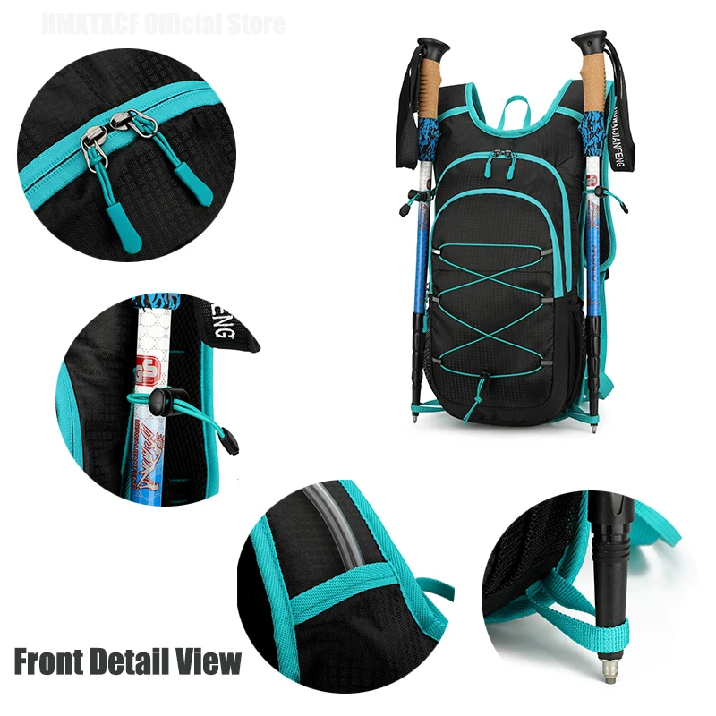 حقيبة ظهر من النايلون المقاوم للماء بسعة كبيرة، حقيبة رياضية خارجية عالية الكثافة للمشي لمسافات طويلة والتخييم والسفر وتسلق الجبال