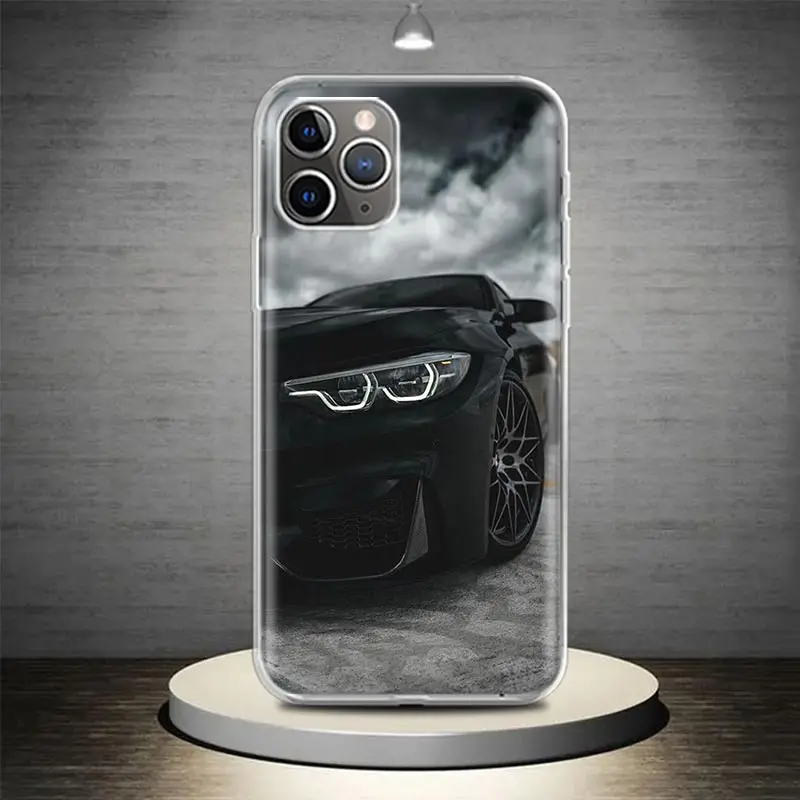 Blue Red Car for Bmw Phone Case Cover For iPhone 14 13 Pro 11 15 Art 12 XR X XS Max 7 8 6S Plus SE Soft Pattern Coque Funda