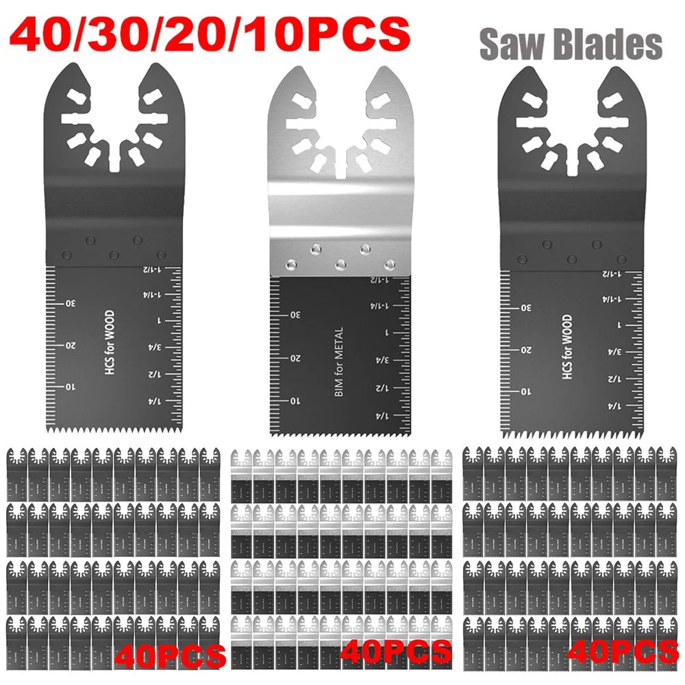 40/30/20PCS Multi-Function Universal Saw Blades Bi-metal Precision Oscillating Multitool Cutting Tools Oscillating Set
