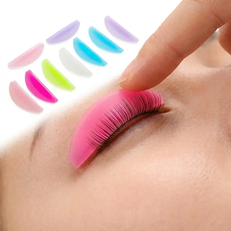 1Pair 3D Eyelash Curler Accessories Applicator Makeup Tool Silicone Eyelash Perm Pads Lashes Rods Shield Lifting