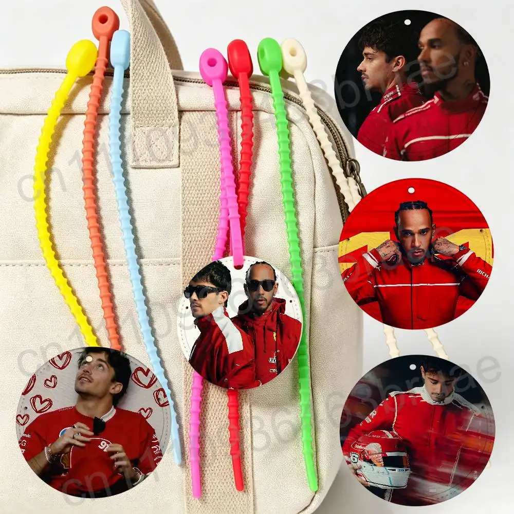 

Red Racing Car Charles Leclerc Lewis Hamilton Leather Luggage Tag Luggage Chain for Luggage Fits Travel Bags Backpacks Business