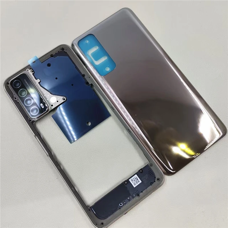 A+++ Full Housing Middle Frame for Huawei P Smart 2021 / Y7A PPA-LX2 LX3 Battery Back Cover Rear Cover with Camera Lens