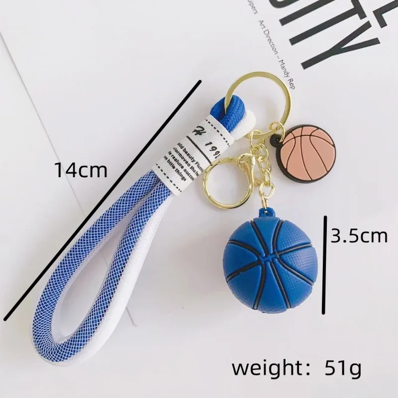 Sell well Creative Basketball Keychain Fan small gift bag pendant Car key chain Color mini cute keychain