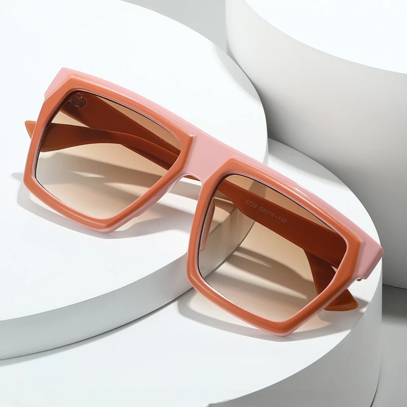 SEAMERGO Large-frame PC Square Sunglasses Unisex Personality Colorful Casual Travel Driving Glasses Multiple Frame Color Options