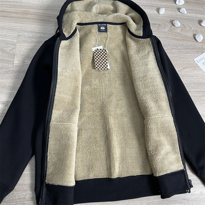 

Тейне Фйс! Осень-зима, мужская мода, простой цвет, повседневная универсальная спортивная куртка с капюшоном, теплая куртка