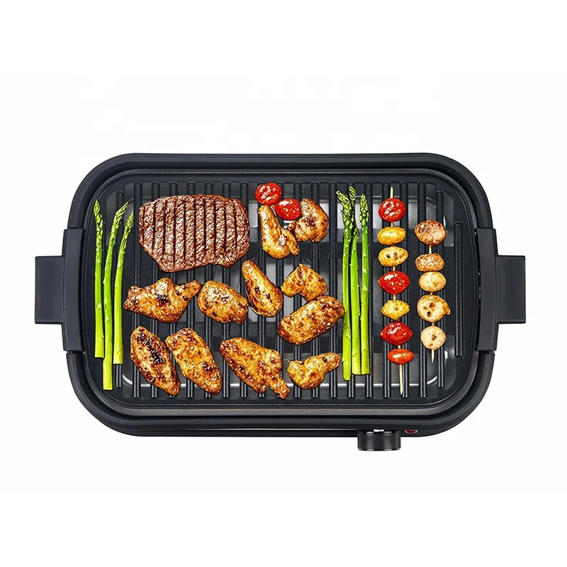 

Best Price Smokeless Electric BBQ Grill for Home Kitchen Height Adjustable Indoor Grill Pan with US Plug for Use