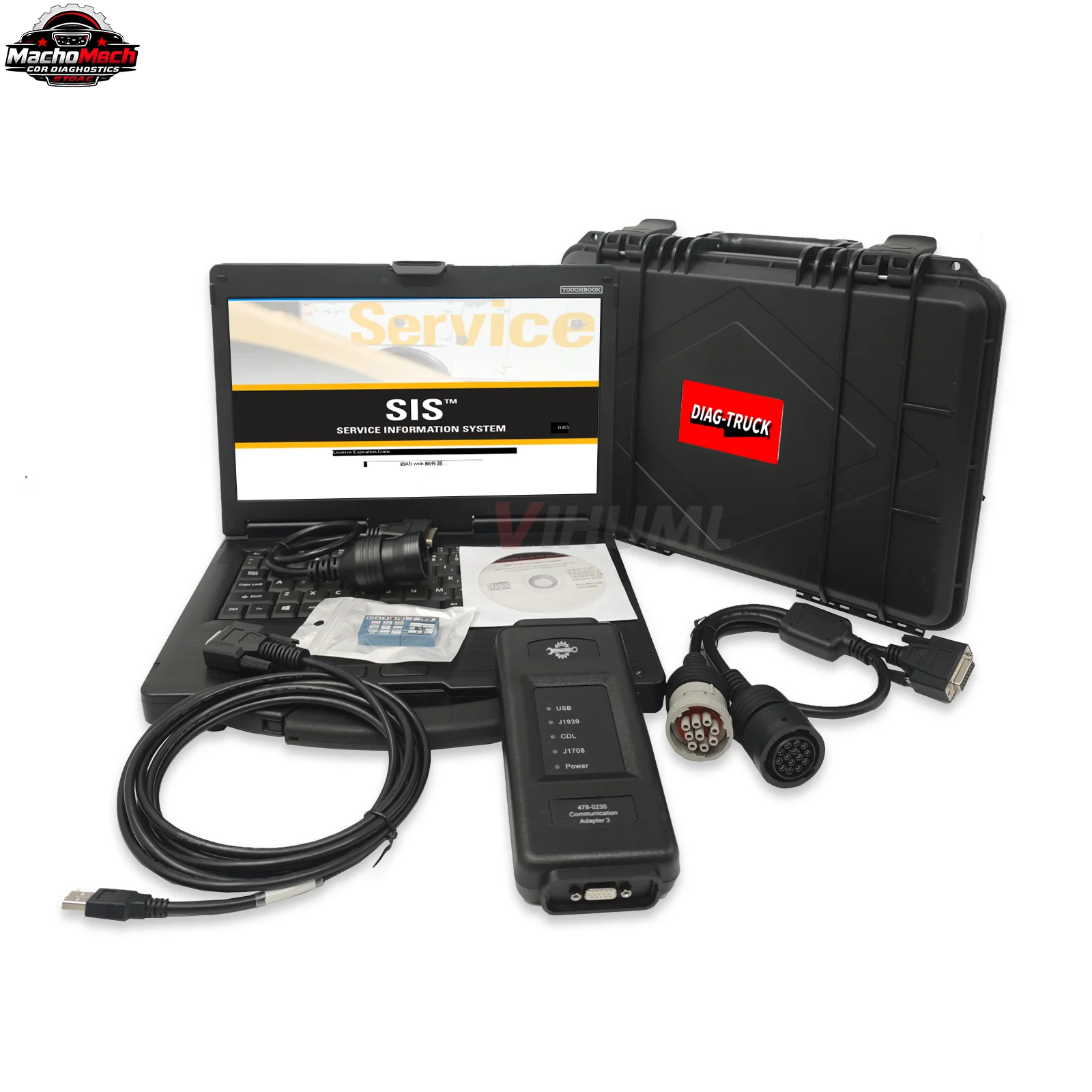 For CAT ET4 478-0235 Diagnostic Tool with 2026A ET SIS Software Laptop Kit for Caterpillar Heavy Duty Truck Excavator