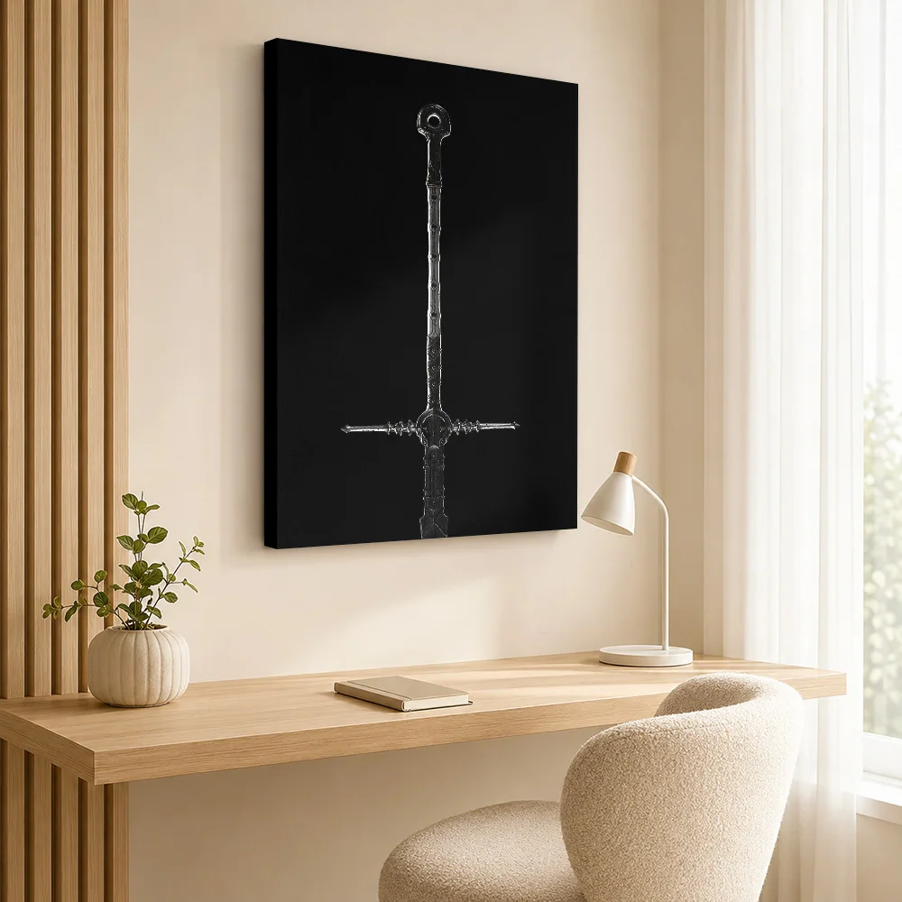 Mortal Shell Sword Canvas Painting Posters Minimalist Style Canvas Wall Art With Personalized Photo For Man Cave Ideal Teen Gift