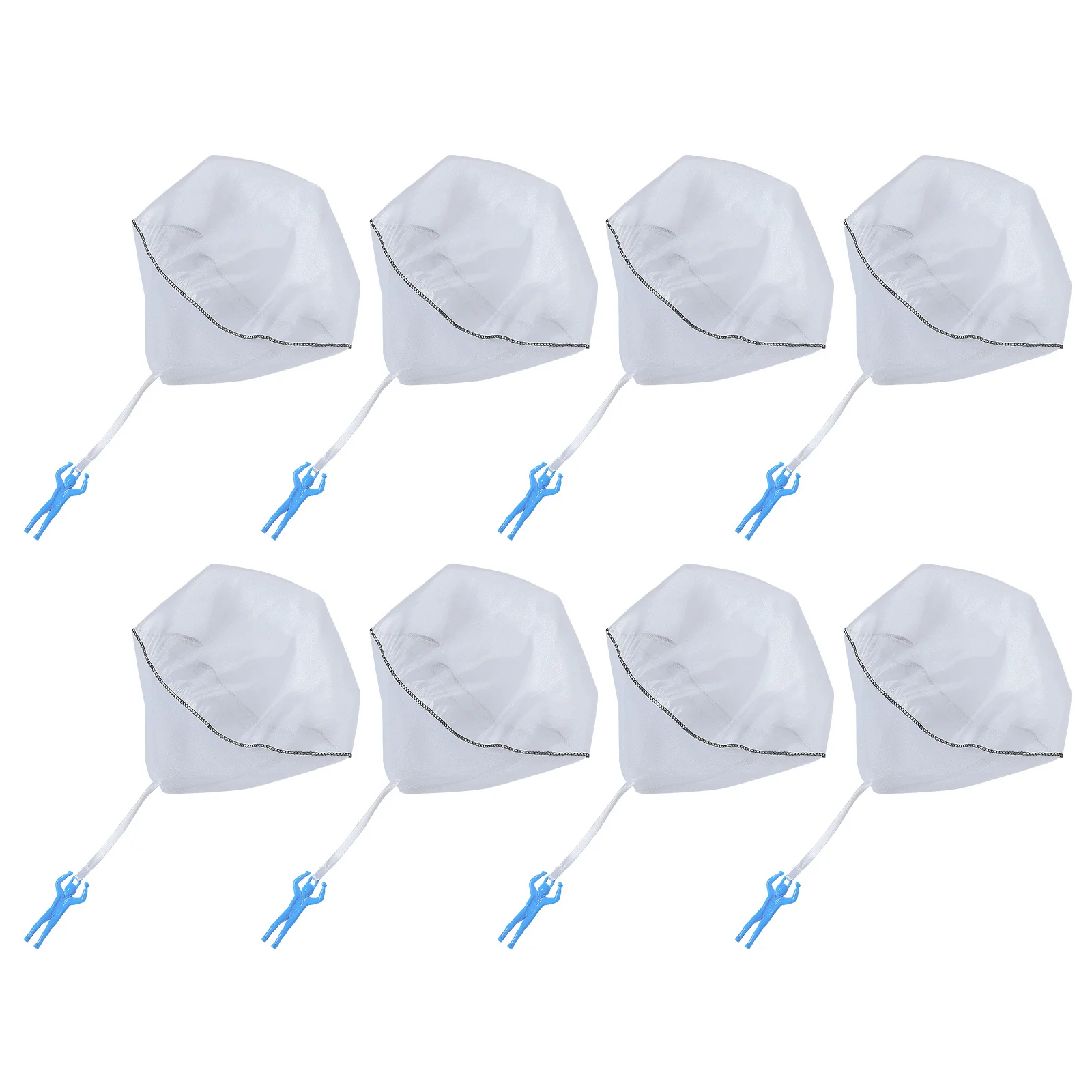 

8Pcs Kids Blank Parachute White DIY Set for Painting Flying Simulation Outdoor Playthings Enhancing Creativity