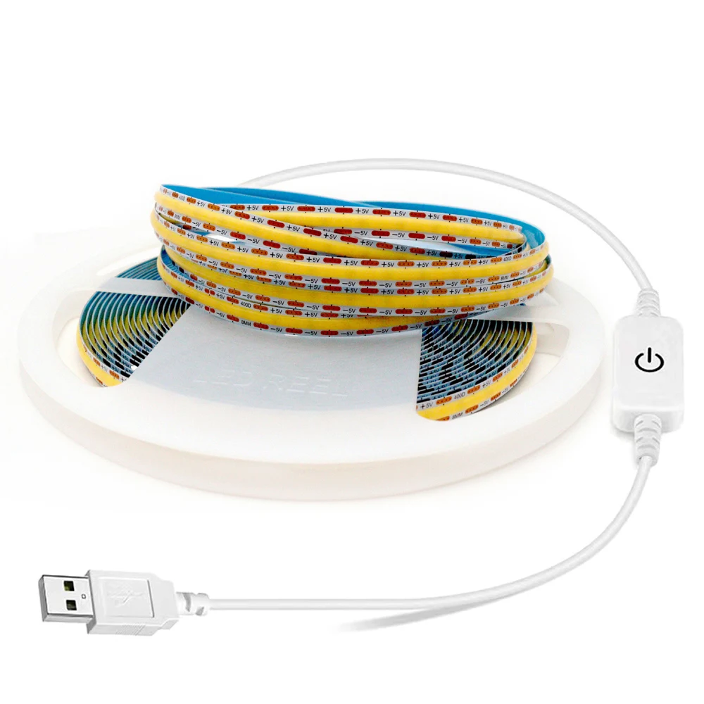 High Quality FOB COB LED Strip Light 5V USB LED Tape Touch Sensor Switch For Kitchen Under Cabinet Lighting