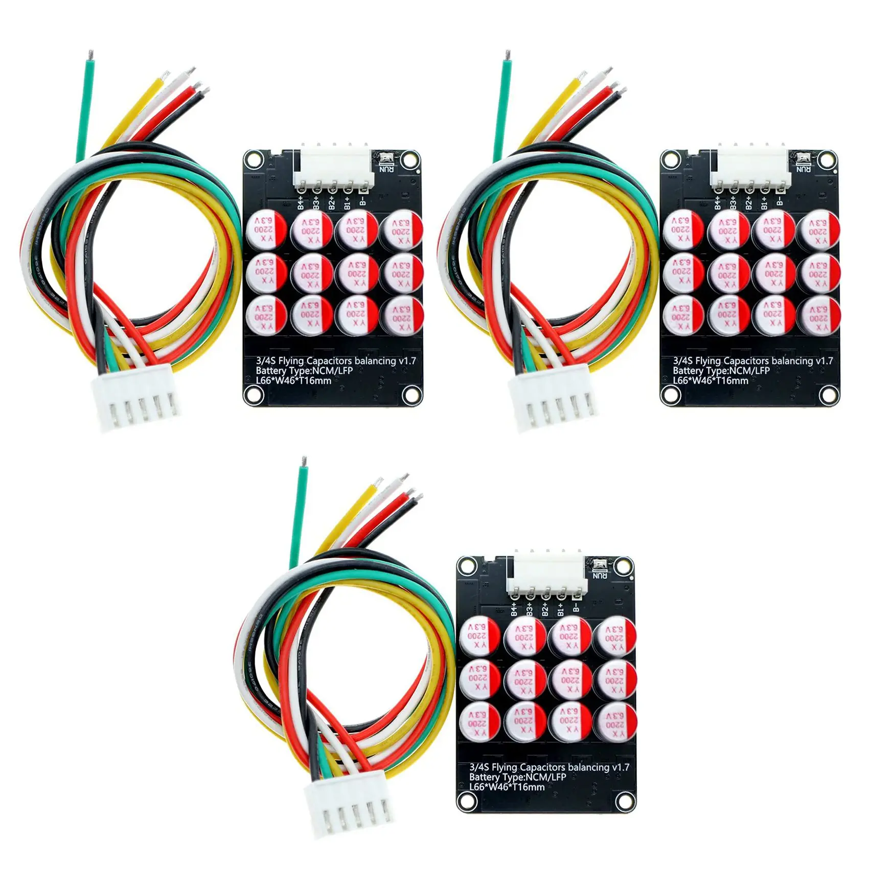 3PCS 4S Active Equalizer Balancer Lifepo4 / Lipo/ LTO Battery Energy Equalization Capacitor BMS Board