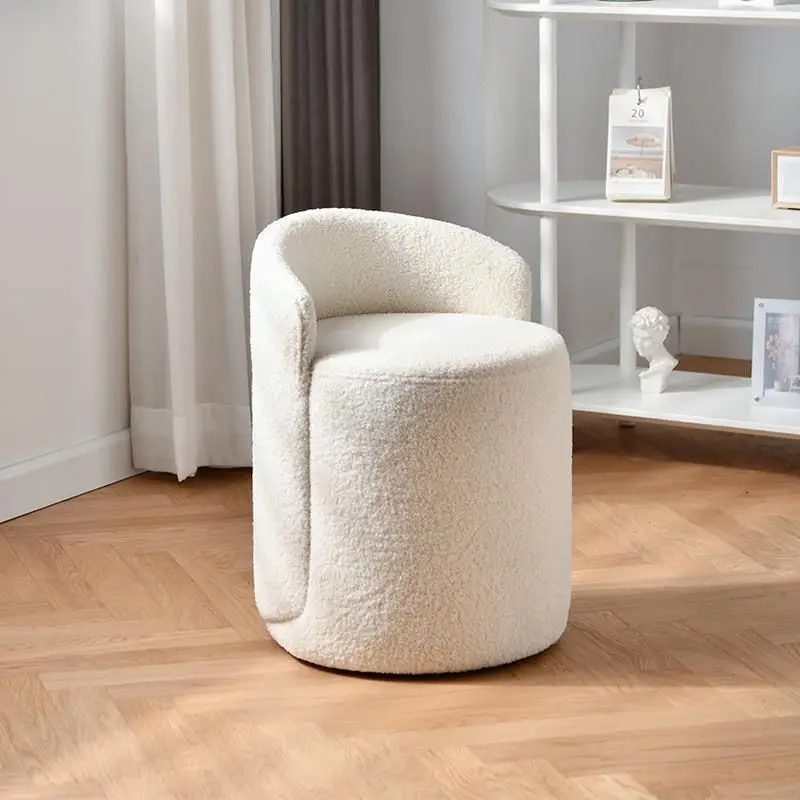 

Simple Modern Bedroom Makeup Chair Dressing Stool Backrest Stools Light Luxury Makeup Stool Bench Pouf Furniture Vanity Chairs