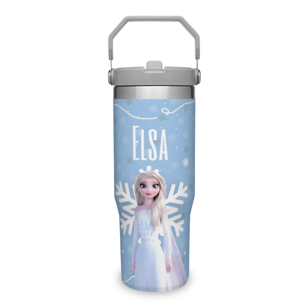 Portable Car Cup Disney Frozen Elsa Stainless Steel 304 Tumbler Water Bottle 30oz/900ml