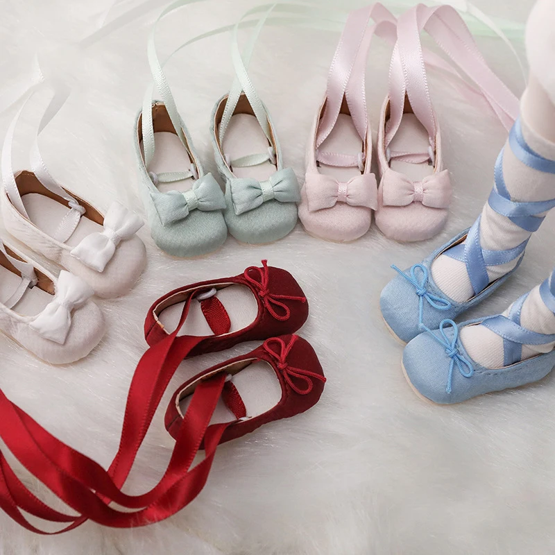 1/6 Bjd Doll Shoes Handmade 4.6cm * 2.1cm Doll Princess Shoes Ballet Dance Shoes For Dollfie Dream Mid Dk Soom Dod Dollmore Luts