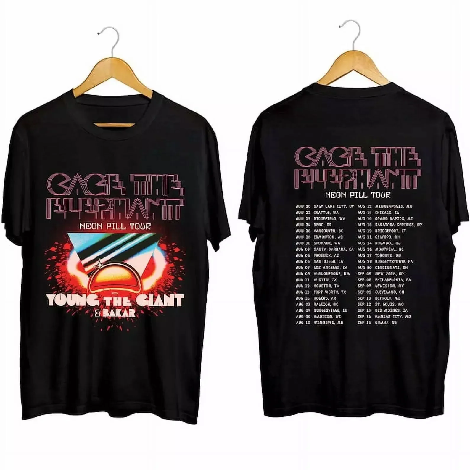 Cage the Elephant - Neon Pill Tour 2024 T-Shirt, Cage the Elephant Fan Shirt
