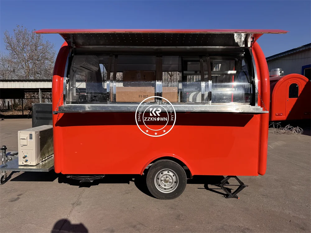 Remorque alimentaire DOT Concession, kiosque à café mobile, chariot à crème glacée, camion de rue, camion de nourriture, cuisine mobile, entièrement équipée