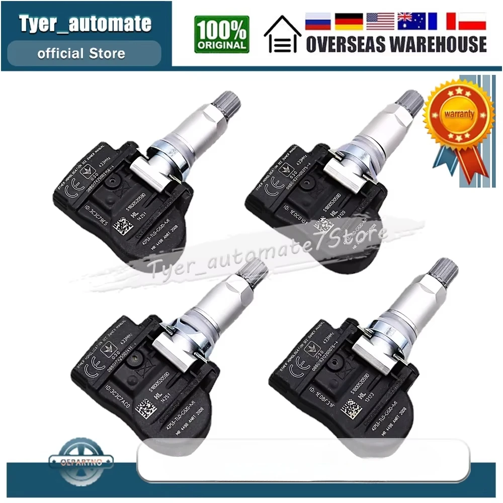 TPMS 433MHz 42753-TL0-G52 Tire Pressure Monitoring Sensor For Honda Accord Crosstour Jazz Qoros 3 42753-TL0-G53 42753-TL0-G54 - Image 2