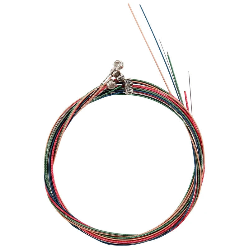 Set Rainbow Colorful Color String For Acoustic Guitar