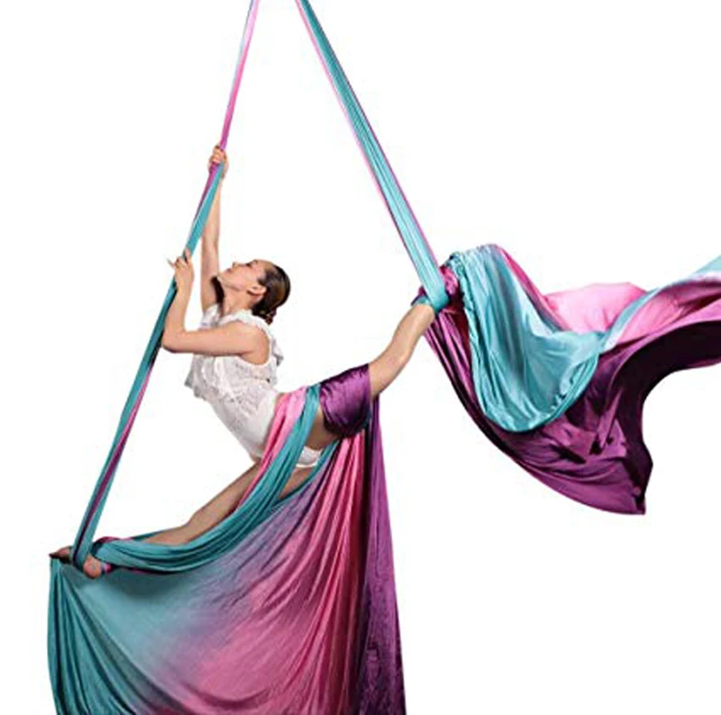 Aerial Yoga Swing, Durable Nylon Hammock 2.6x8m, Portable Fitness Equipment for Studio Pilates Training Home Use