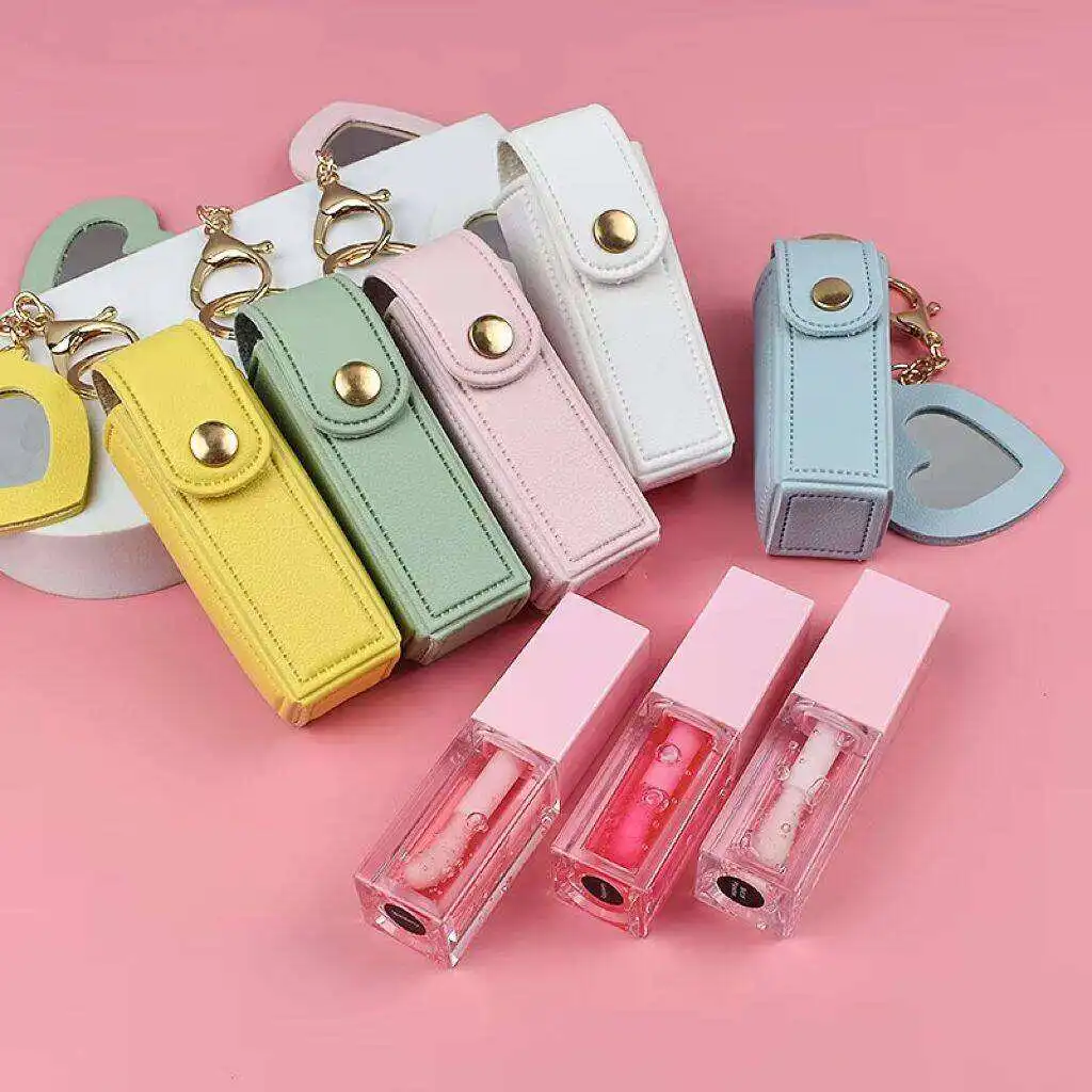 Moisturizing Lip Gloss Private Label Vegan Lip Oil With Bag Key Chain Lipgloss Long Lasting Glossy Clear Shimmer Makeup 30pcs