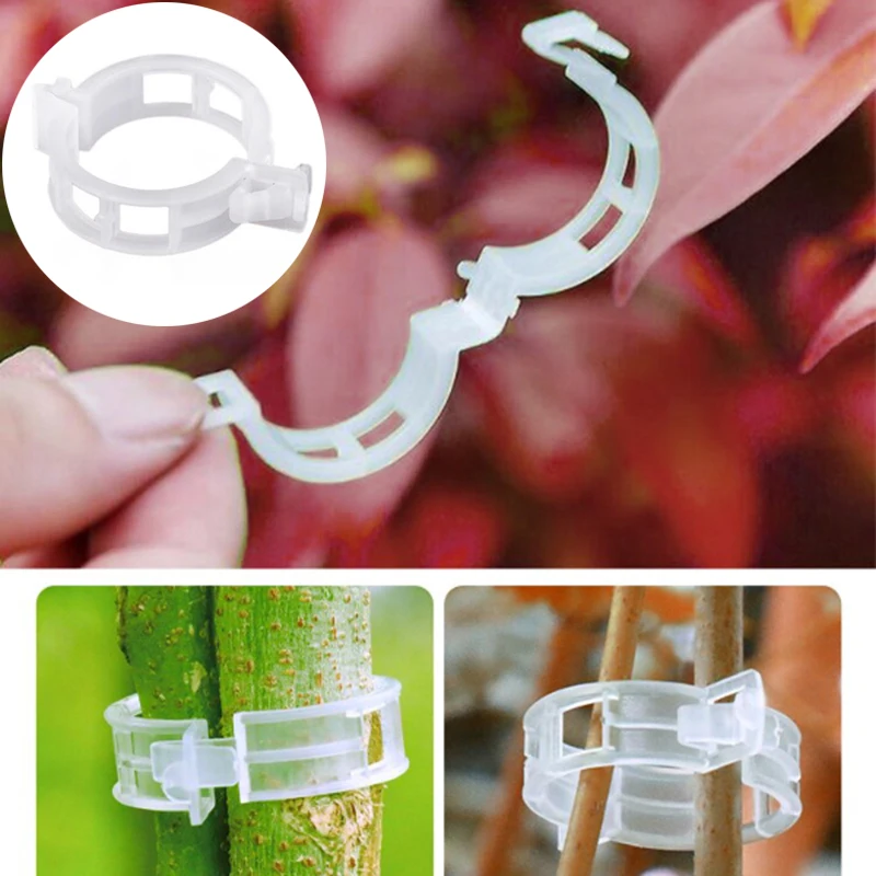 10~100 Pcs Plant Clips Plastic Vine Hold Clips Grafting Fixing Tools Reusable Holder Gardening Supplies For Vegetable Tomato