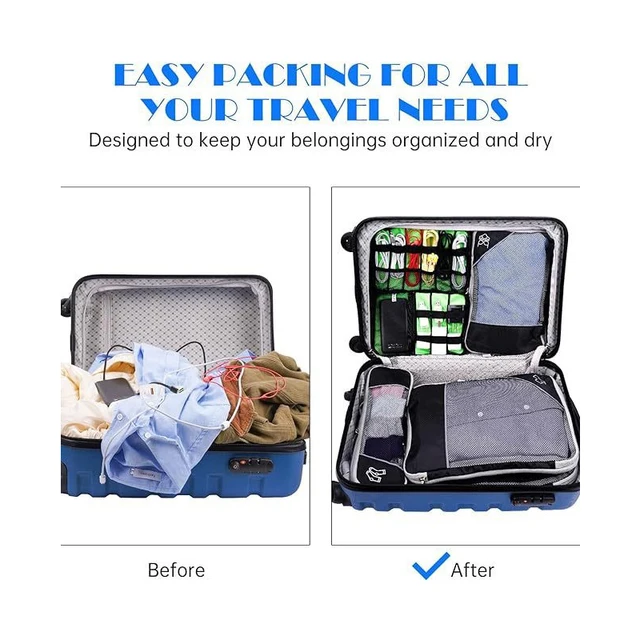 5 Pieces Travel Organizer Bag Set Clothes Compression Cubes For Plane Travel Essentials Storage Bags Suitcase Mesh Packing Cubes 6 5 Pieces Travel Organizer Bag Set Clothes Compression Cubes For Plane Travel Essentials Storage Bags Suitcase Mesh – view 6