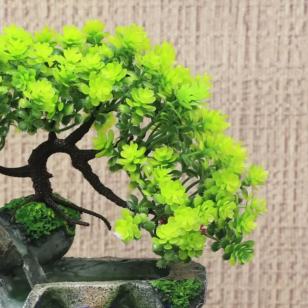 Creative Feng Shui Flowing Water Fountain Desktop Resin Rockery Landscape Waterfall Crafts with 7-Color Led Change Best Gift - view 4