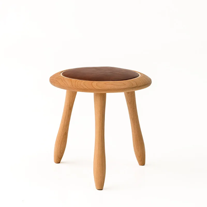 

Nordic solid wood sofa side stool/shoe changing stool, small round stool