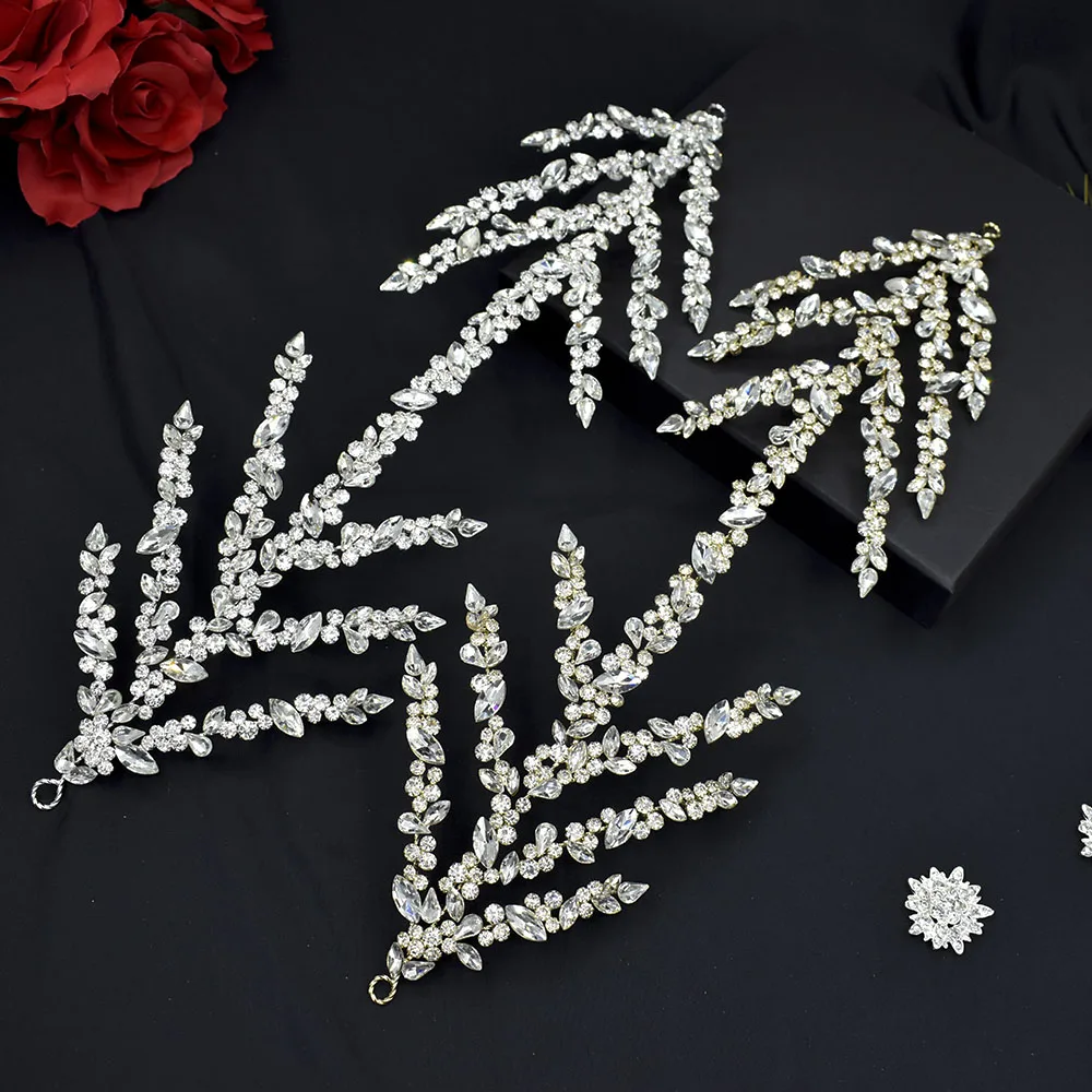 

A271 Bridal Headband Wedding Hair Accessories Rhinestone Woman Headpiece Bridesmaid Head Jewelry Pageant Diadem Party Headwear