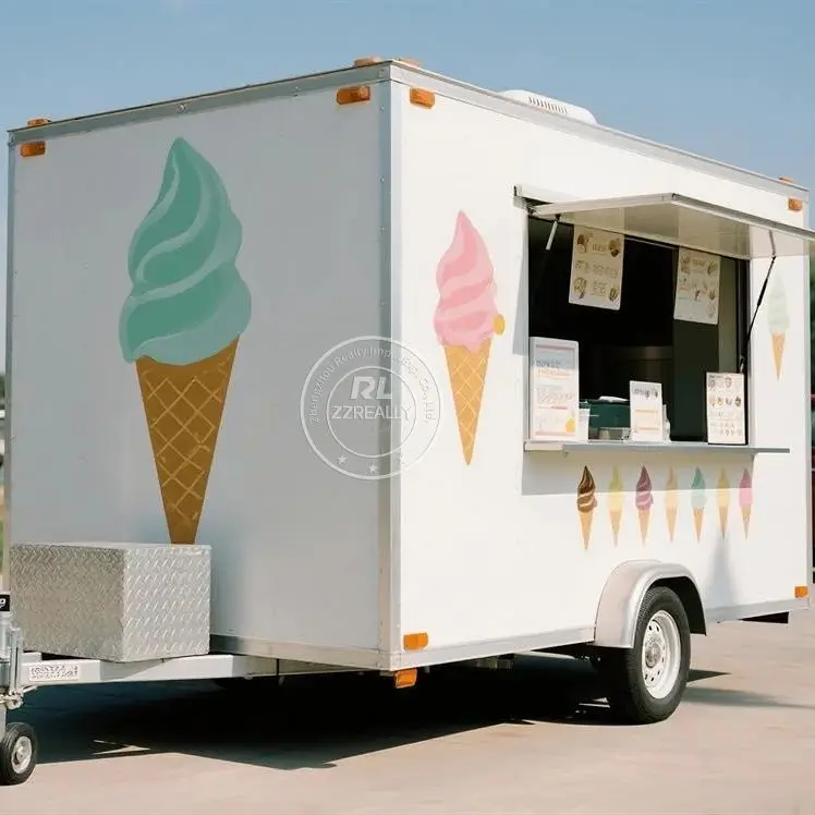 

Mobile Food Truck Trailer Australian Standard Mobile Kitchen Fully Equipped Catering Concession Fast Food Truck for Sale Usa