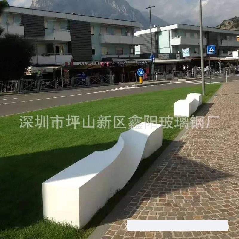 FRP twist stool shopping mall leisure seat public rest area creative personality twist shaped chair