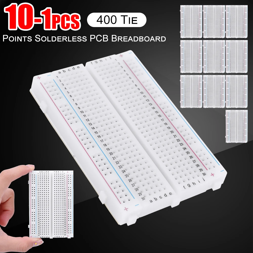 400 Tie Point Solderless PCB Breadboard Universal Test Protoboard DIY Bread Board Mini Protoboard for Bus Test Circuit Board