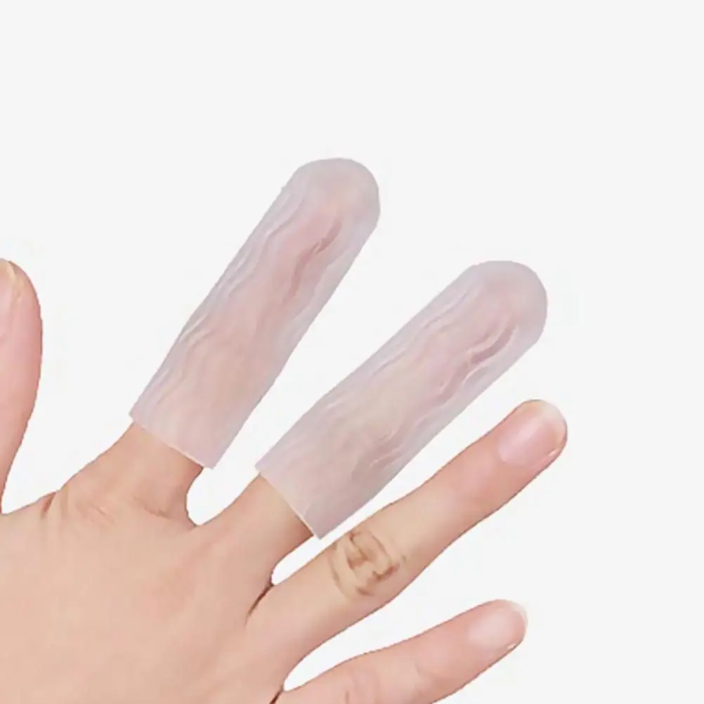 

7Pairs Finger Sleeves Reusable Anti-Scald Finger Protectors Non-Slip Heat Resistant Multi-Color for Hot Glue Ironing